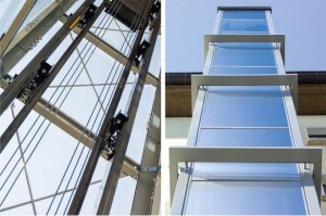 Elevator shaft structure for internal and external application. Infinity Lifts for Residential and Corporate Elevators.